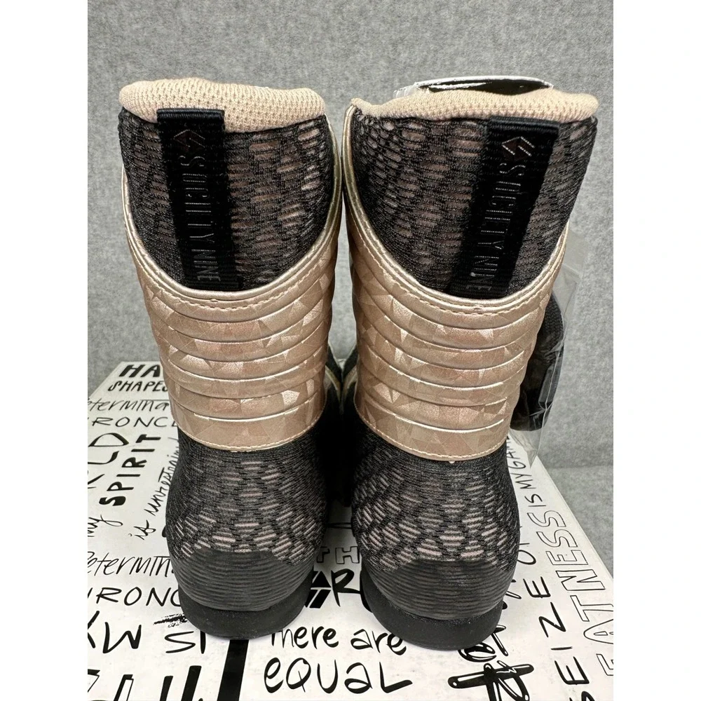 Society Nine EOS High Top Boxing Shoes Womens 8.5 Black Champagne‎ NEW